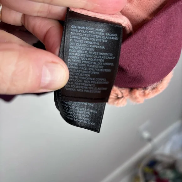 The North Face Furlander Faux Fur Hooded Vest Pink Size L EUC - Picture 10 of 11